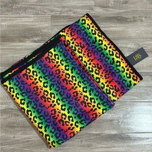 ! NEW ! Rainbow Muliticolor Cheetah Print Soft Throw Blanket